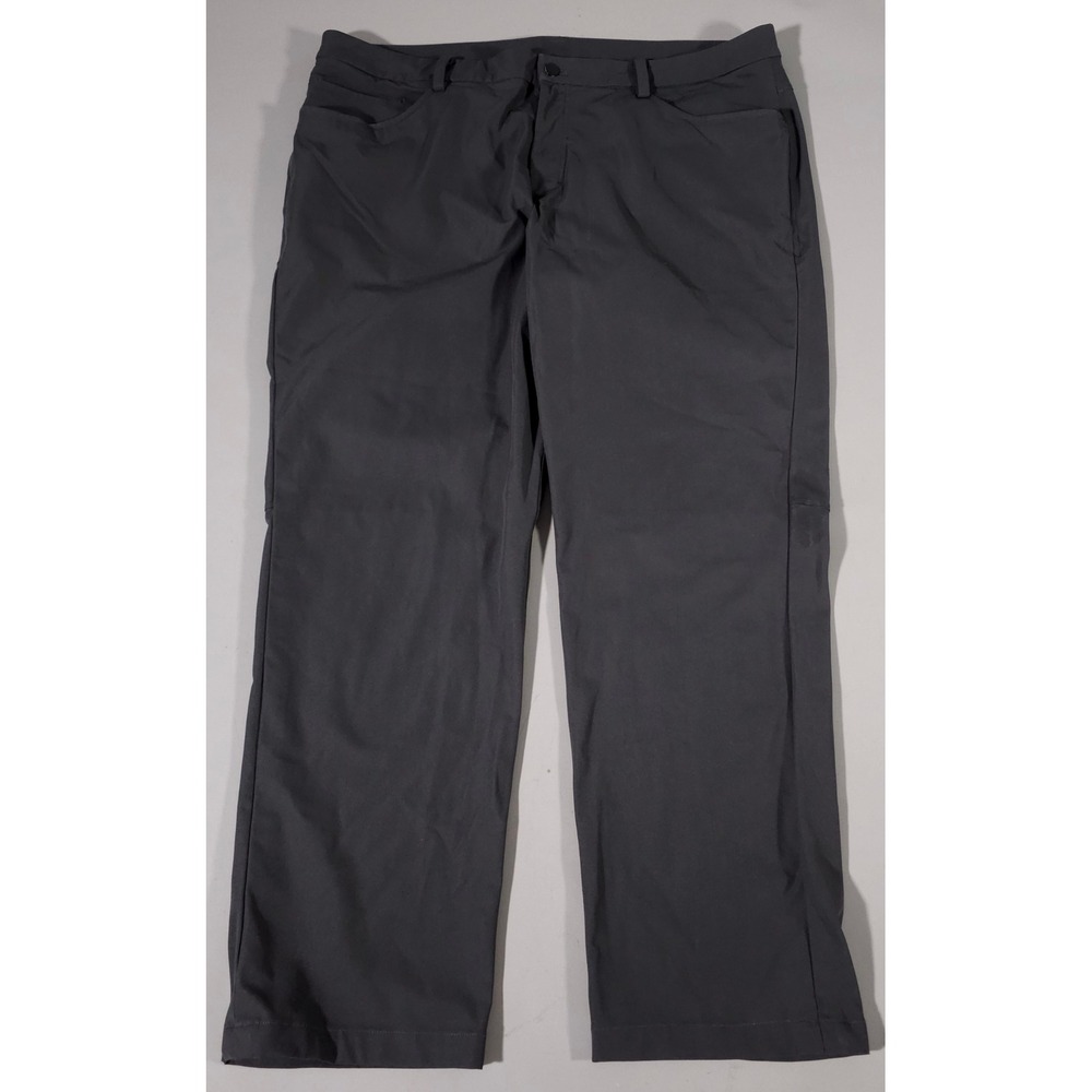 Lululemon ABC Pants Mens 40 Charcoal Grey Technical Trousers Stretch Five Pocket